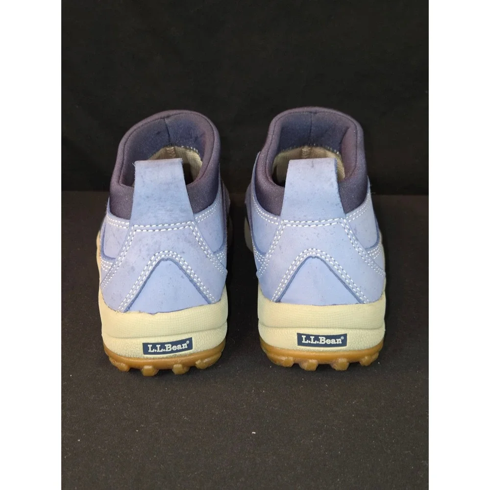 Kids L.L.Bean Slip On Duck Boots Purple Grey Size 4 Winter Snow Shoes Waterproof